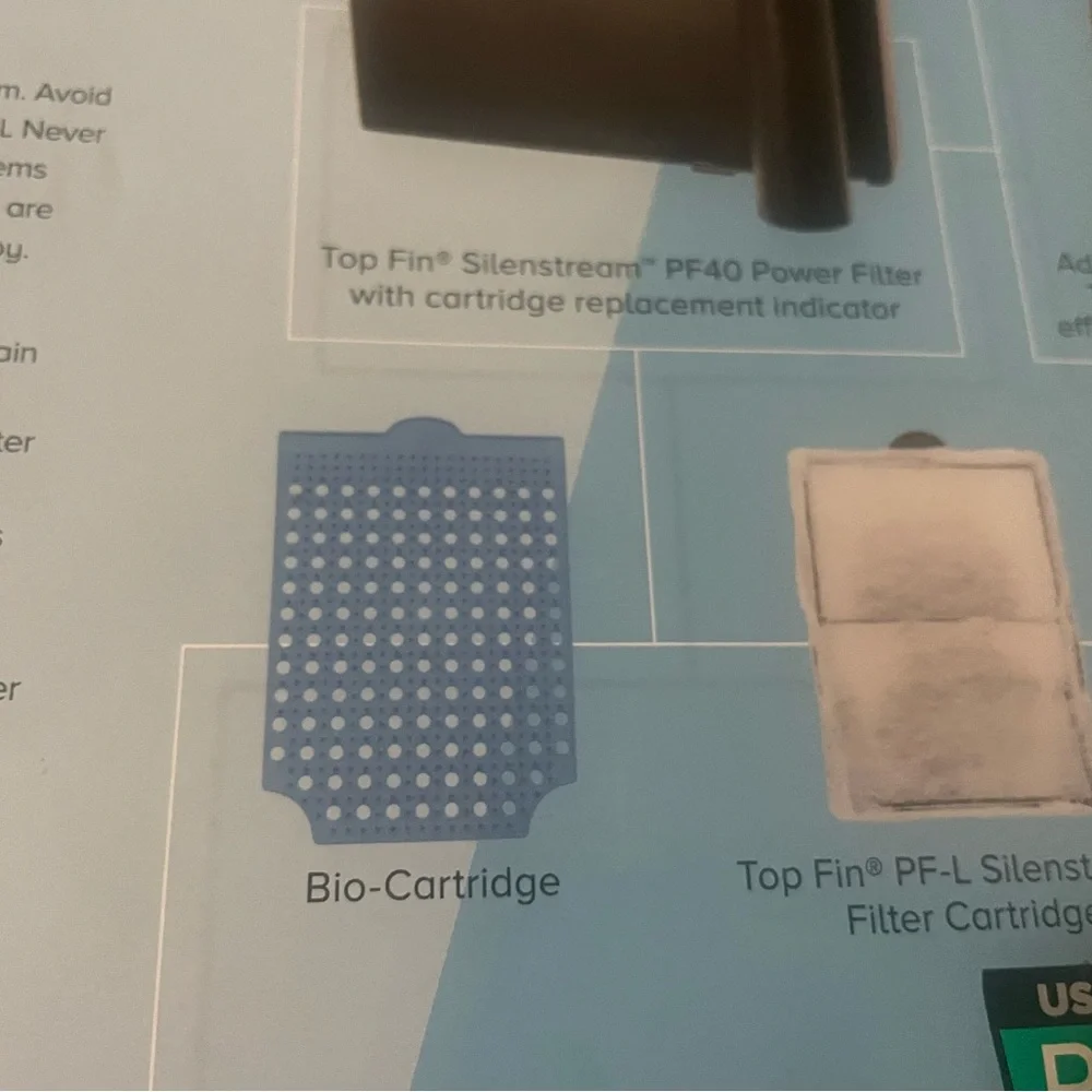 TOP FIN SilentStream Power Filter for Fresh & Saltwater Aquariums 3-stage NEW